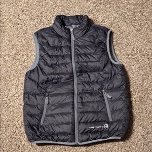 Free Country Kids Puffer Vest Size L (14/16) Black Down Fill